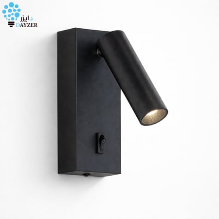 جداري فنادق أسود لطش - ثلاثة اضاءات