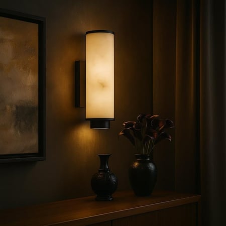 ابليك جداري رخامي بإطار أسود أنيق