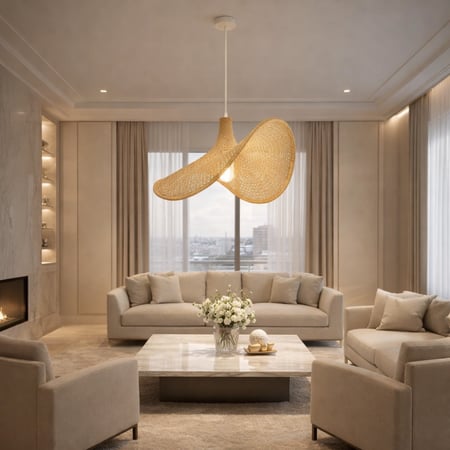 علاقي خيزران ملتف بتصميم فني عضوي – لمسة بوهيمية فريدة | Wave Nest | عُشّ الموجة