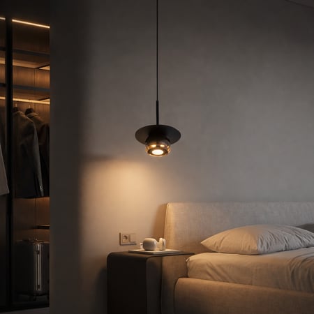 انارة معلقة كروي اسود