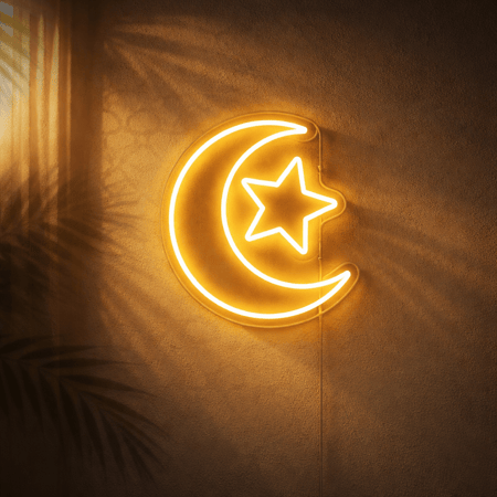 هلال رمضان نيون