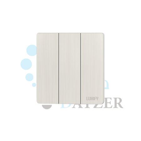 مفتاح ثلاثي بيانو لؤلؤي | Luxify Triple Switch | تحكم أنيق بثلاث دوائر