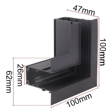 زاوية مسار مغناطيسي من الألومنيوم – دفن قبل الجبس | تركيبة مخفية أنيقة