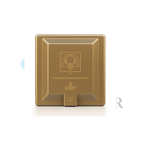 فيش 13 أمبير مخفي بغطاء حماية | LUXIFY ذهبي مطوّر