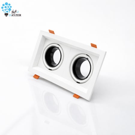 إطار سبوت لايت مجوز مربع 20×10 – أبيض أسود