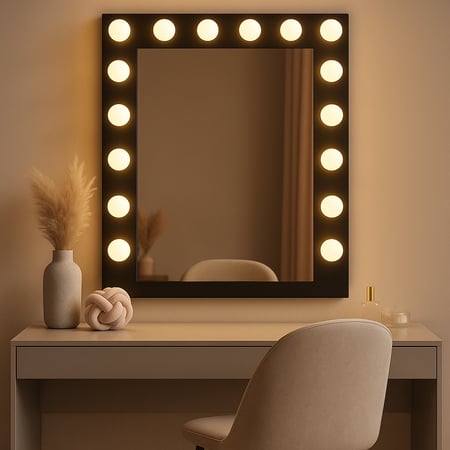 إضاءة مرايا جدارية – 7 كرات ضوئية دافئة