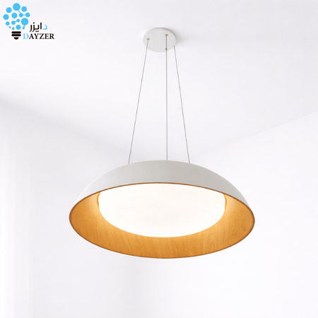 علاقي أبيض خشبي - ثلاثة اضاءات