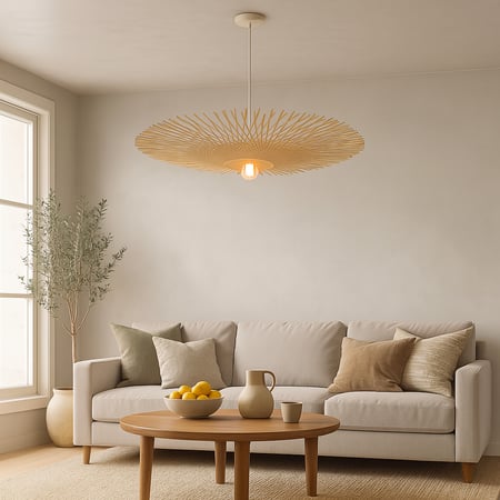 علاقي خيزران مسطح بتصميم شعاعي – ستايل عصري فني | Sun Halo | هالة الشمس