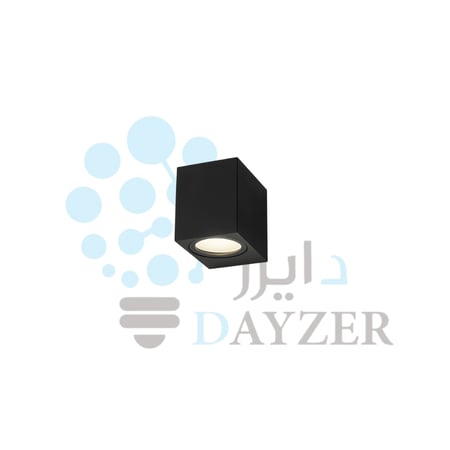 إضاءة جدارية خارجية – تصميم مكعب، إضاءة موجهة لأسفل