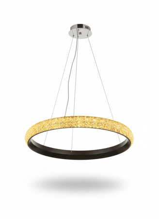 ثريا LED حلقية معلّقة – تصميم عصري بإضاءة كريستالية-ثلاثة الوان