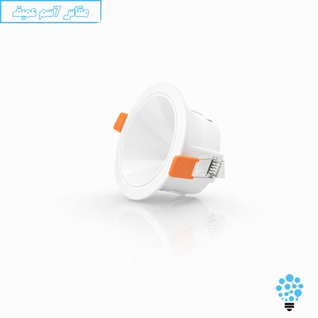 اطار سبوت لايت عميق دائري بلاستيك 7سم – أبيض كام