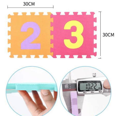 بساط أرقام تعليمية للأطفال 10 قطع تساعد على تطوير المهارات الحركية والذهنية آمنة ومتينة وسهلة الاستخدام مثالية للأطفال من عمر 3 سنوات فما فوق