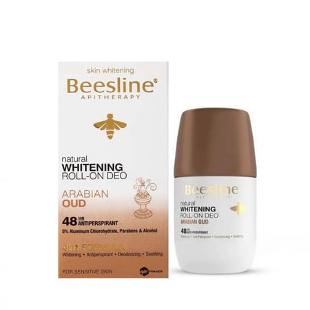 بيزلين رول أون مزيل الرائحة لتفتيح البشرة تركيبة 4بـ1 48ساعة حماية من التعرق عود عربي 50مل