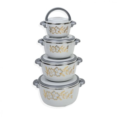 طقم حافظات لتخزين الطعام مع مقبض علاقي 4 قطع