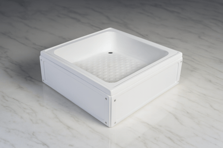 شاور مقاس 80X80 مربع عميق أبيض