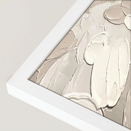 لوحة جبسية جدارية بتدرجات البيج والأوف وايت الدافئة