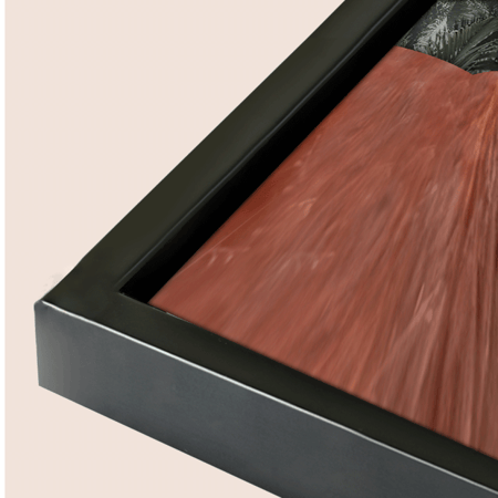 لوحة فنية تصور غزالاً بملامح هادئة وعيون واسعة