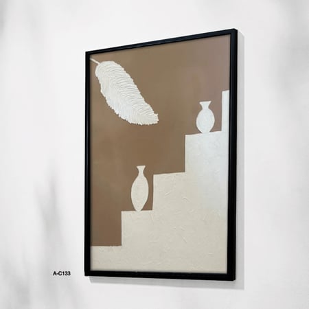 لوحة جبسية جدارية مينيماليست تجمع بين البساطة والعمق