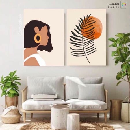 لوحتين قياس 70x50 cm