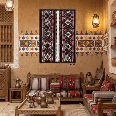 لوحة فنية لسجاد بتصميم عصرى