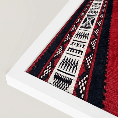 لوحة فنية تراثية مستوحاة من فن السدو التقليدي