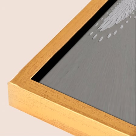 لوحة أشكال أجنحة الريش والزهور الصغيرة جبسية بارزة منحوتة يدويا