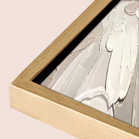 لوحة جبسية جدارية بتدرجات البيج والأوف وايت الدافئة