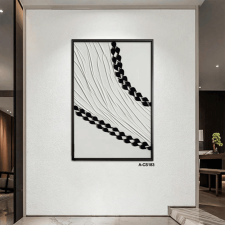 لوحات جبسية جدارية تجريدية ذات طابع درامي وجريء