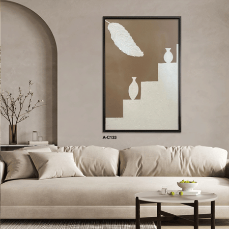 لوحة جبسية جدارية مينيماليست تجمع بين البساطة والعمق