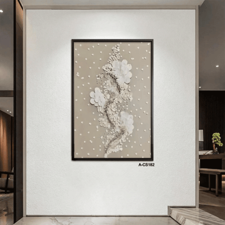 لوحة جبسية جدارية مودرن تتميز بتصميم تجريدي بارز