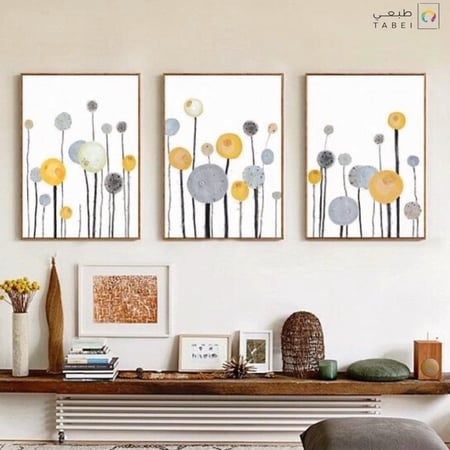 طقم 3 لوحات للمنزل -  70x50 cm