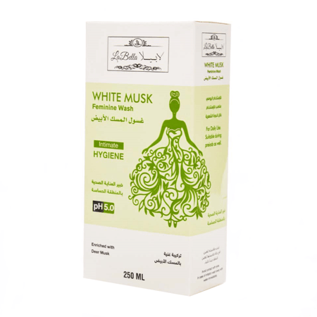 غسول المسك الأبيض للمنطقة الحميمية من لابيلا - 250مل