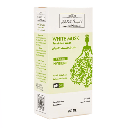 غسول المسك الأبيض للمنطقة الحميمية من لابيلا - 250مل