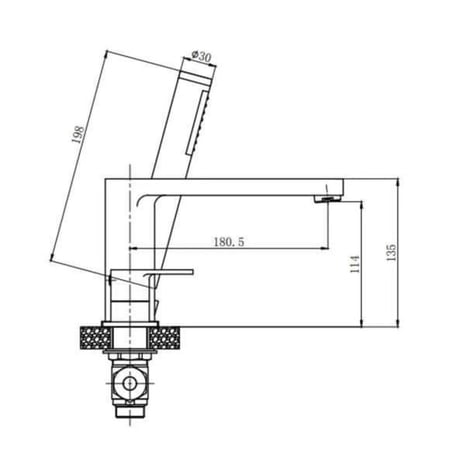 خلاط جاكوزي اسود ليما LIMA LM 2180
