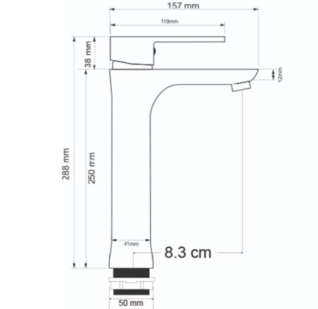 خلاط مغسلة عالي ذهبي ليما LIMA LM 2563