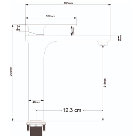 خلاط مغسلة عالي ذهبي  ليما LIMA LM 0122