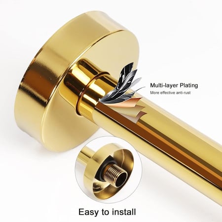 وصلة ذراع دش سقف دائري ذهبي