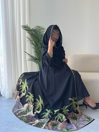 عباية كتان كلوش