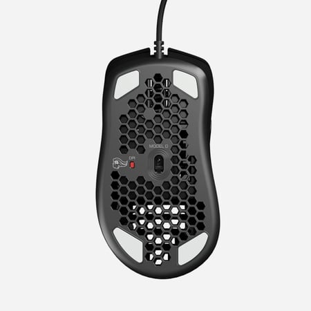 فأرة إحترافية جلورويس موديل D سلكي أسود جلوسي