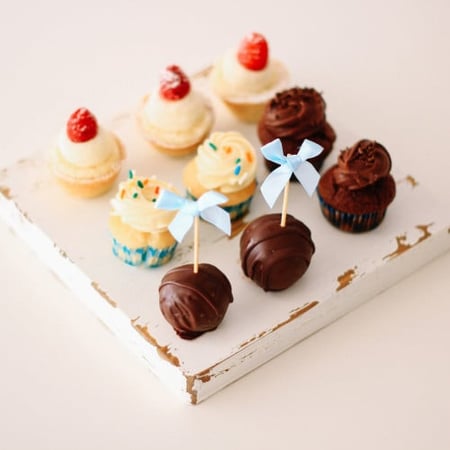 تغريسة مواليد للكب كيك والحلويات | 12 حبة