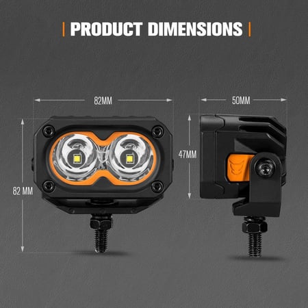 طقم كشافات 3 انش عدستين ليد اوسرام أوف رود من شركة لايت فوكس