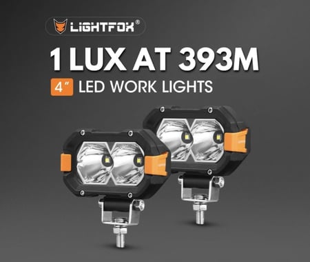 طقم كشافات 4 انش عدستين اوسرام من شركة لايت فوكس LIGHTFOX