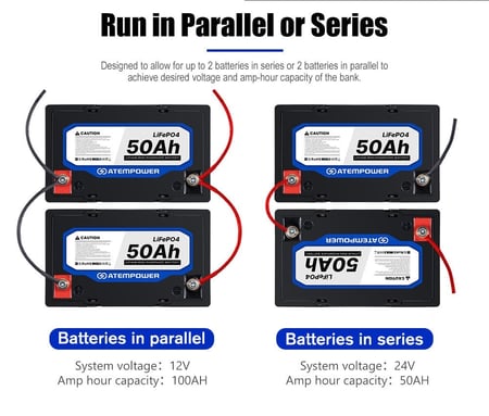 بطارية ليثيوم 50A LiFePO4 من شركة ATEMPOWER - اتيم باور