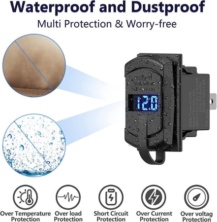 شاحن روكر سريع TYPE C&USB QC مع قاري