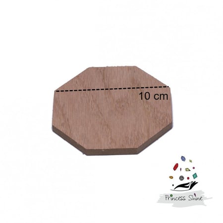 392 - كوستر خشب للسكب مضلع 10سم