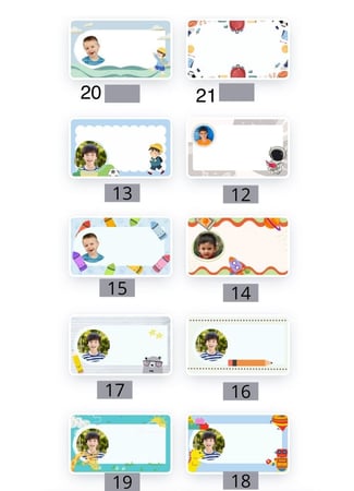 ملصقات كتب للأولاد بصور أطفالكم