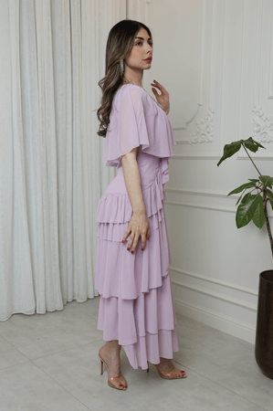 فستان شيفون طبقات