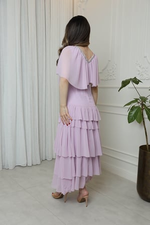 فستان شيفون طبقات