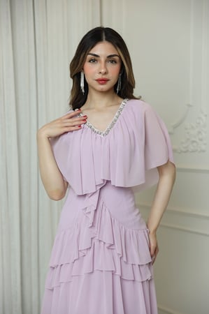 فستان شيفون طبقات