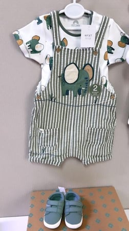 بوكس ولادي  صيفي جميل وعملي من نكست مقاس 3-6 اشهر